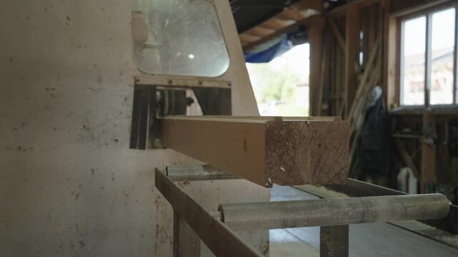 Woodworking machine in the carpentry shop