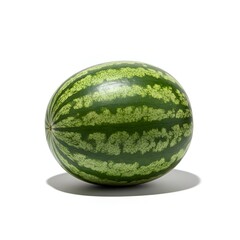 whole watermelon isolated on white background