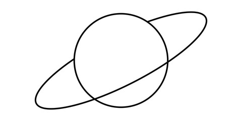 Vector image of earth icon with rings. saturn planet silhouette icon. planet icon vector. Brutalism star and flower shapes. Templates for notes, posters. Anti-design. Vector illustration.