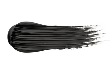 Black paint brush stroke on white