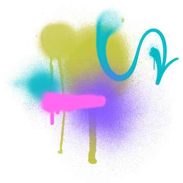 arrows spray drips, shape graffiti style background