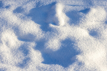Close-up of a bumpy snow surface