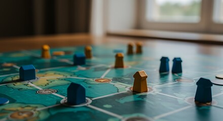 Obraz premium Board Game Strategy Setup