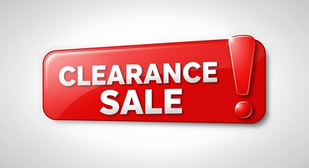 Clearance Sale Red Alert Sign