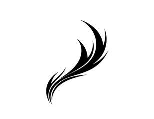 Obraz premium Flowing Feather Wave Icon Representing Freedom, Lightness, Creativity, Spiritual Movement, and Elegant Motion