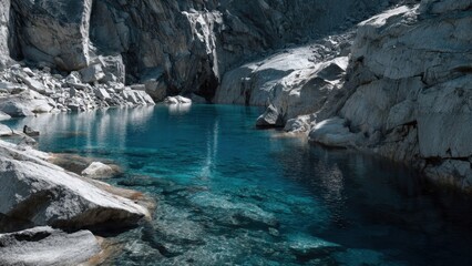Crystal Clear Mountain Lake
