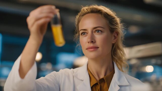 A climate scientist recording CO₂ concentrations from an ice core sample in a cold storage lab, ancient air bubbles glistening under microscopic lighting &mdash; environmental research, atmospheric