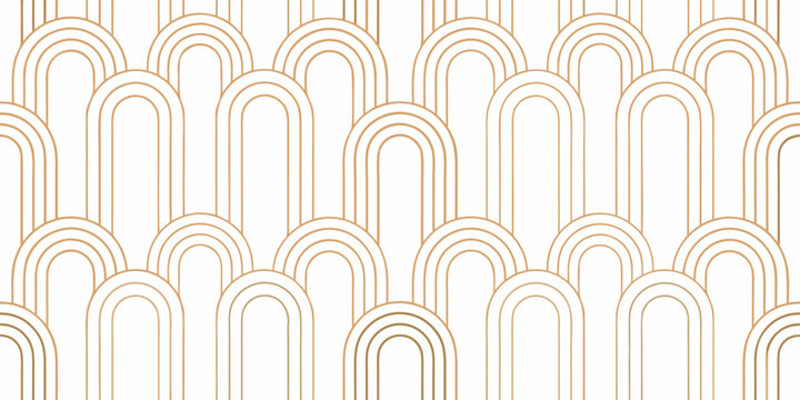 Elegant repeating arch pattern with a warm golden color scheme