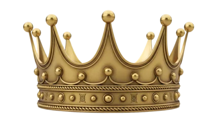Fotobehang Goud Golden crown isolated on transparent background  © MSTMUSLIMAKHANOM