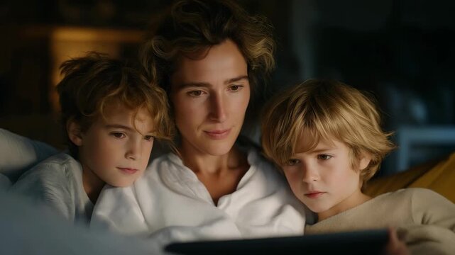 A family customizing their modular home layout on a digital tablet, choosing room configurations and finishes before installation begins. cinematic color correction, natural uneven lighting yet