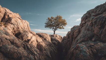Lone Tree on Rocky Peak