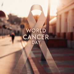 Illustration of February 4th World Cancer Day.