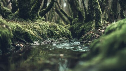 Mystical Mossy Forest Stream