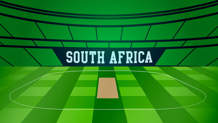 South Africa Country Cricket Stadium, Modern Vector Illustration for Sports Events and National Pride