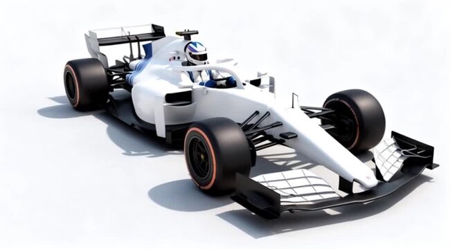 Wireframe to Solid Racing Car Transformation with Driver Inside