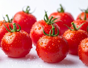 Fresh cherry tomatoes close up
