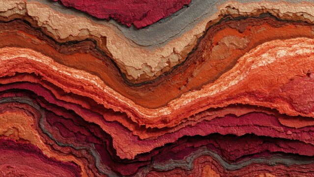 Striking Abstract Red and Orange Layered Texture
