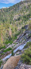 Cascade Waterfalls with Cascade Lake in the background.