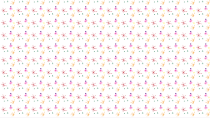 Colorful Abstract Seamless Pattern with Hand Drawn Doodle Symbols on White Background