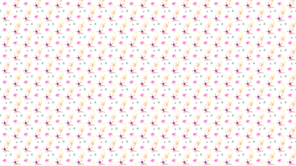 Repeating Pattern of Vibrant Hand Drawn Geometric Shapes and Dots for Creative Design Projects