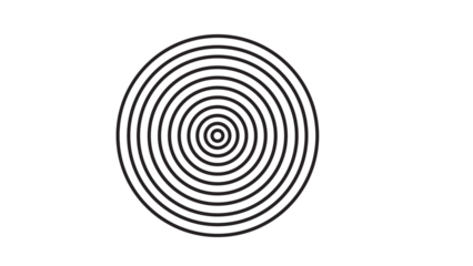 Minimalist Black Thin Line Concentric Circles Pattern for Modern Abstract Background Design