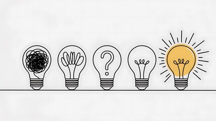 Path to Innovation: Visual Progression from Complex Thoughts to a Clear Idea