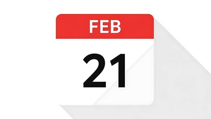  depicts a calendar date highlighting February 21.