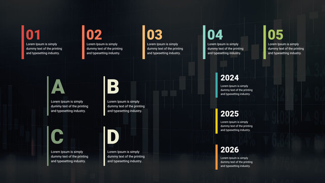 Minimal Multi-Step List Infographic With Text Blocks