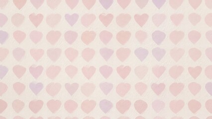 A soft, dreamy background featuring a repeating pattern of watercolor hearts. Ideal for Valentine's Day, romantic themes, or adding a gentle touch to 