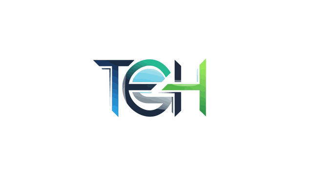 Modern TEGH letter logo with gradient color design.