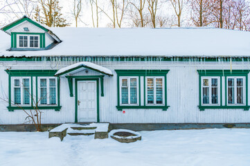 Osiedle Przyjaźń na Warszawskich Jelonkach Warszawie zimą.