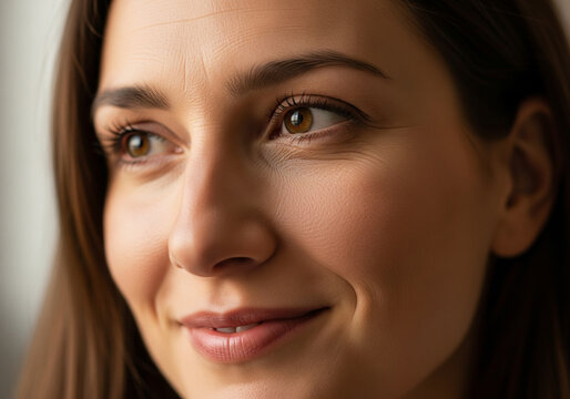Empathetic Adult Face Close-up - Generativity and Care Psychology