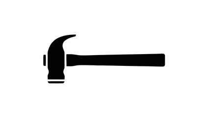 Vector illustration of a classic claw hammer, a construction and repair tool, on transparent background