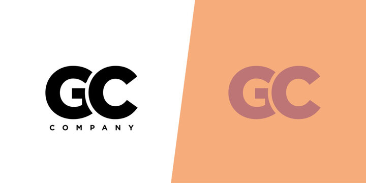 Letter G and C, GC logo design template. Minimal monogram initial based logotype.
