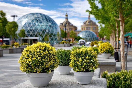 Beautiful architecture on transparent background in Middlesbrough, UK