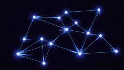 Network Connection Nodes and Lines Illustration.