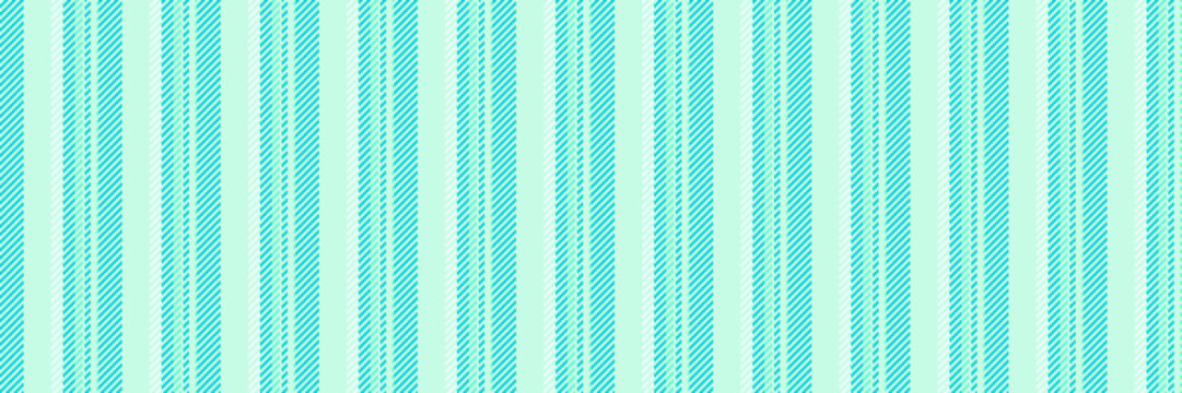 Dive textile pattern fabric, vivid stripe lines vector. Bopy space texture seamless vertical background in light and cyan colors.