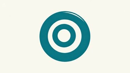 Teal Target Icon with Concentric Circles.