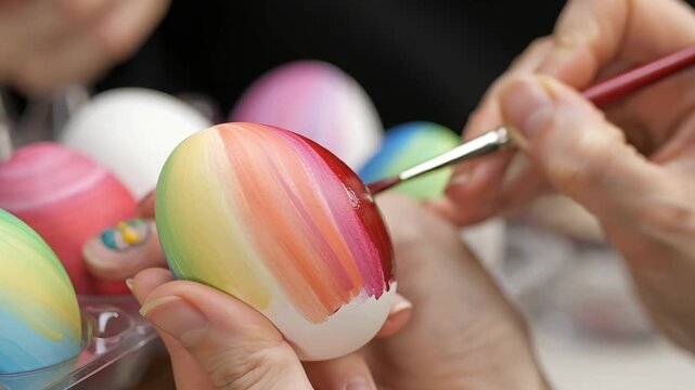 Painting easter egg Creative Holiday Decorating Seasonal Spring Celebration Art Craft Cute Tradition
