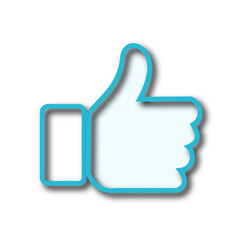 Obraz premium Minimal 3D Thumbs Up Icon