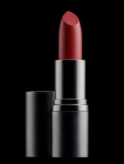 Elegant Silver Lipstick Tube - Product Still Life, Minimalist Beauty Cosmetic, Modern Packaging, Luxury Goods, Professional Photography