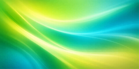 Smooth flowing waves of light and colorful motion create an artistic rainbow backdrop with bright blue and green lines in this abstract vector wallpaper design