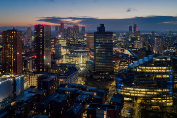 Obraz premium A Million Lights on The Manchester Skyline At Night