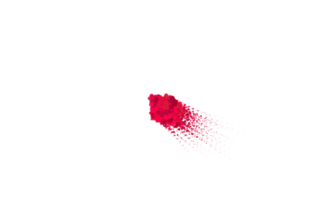 A vibrant red pixelated comet soaring through the dark expanse of a starry digital space isolated on transparent background