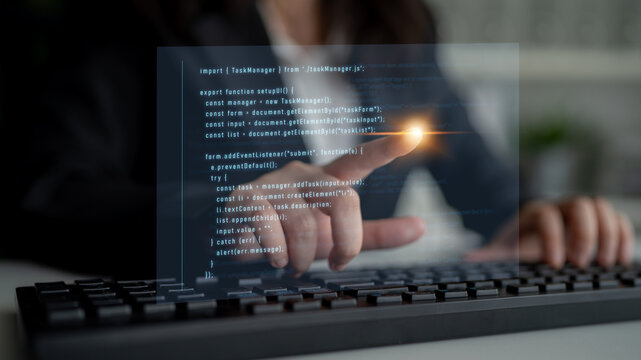 Script programming for task manager user interface, handling form submission, input validation, task list rendering, and exception alerts with dynamic DOM interaction Latch
