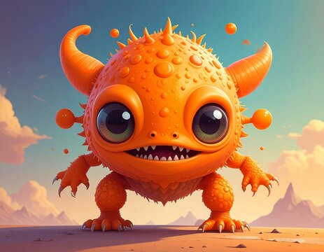 Criatura alien&iacute;gena adorable generada por inteligencia artificial, ideal para branding, ilustraci&oacute;n infantil, marketing creativo y contenido digital.