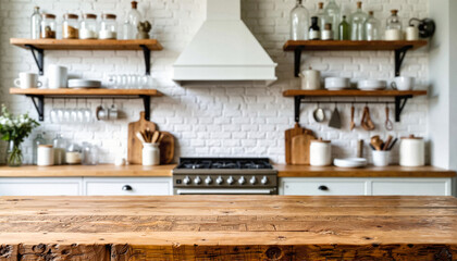 Cozy Rustic Kitchen with Wooden Countertop