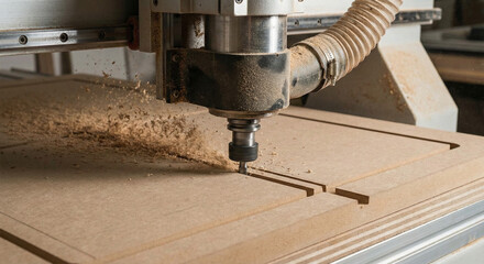 Machine working cnc. Generative AI
