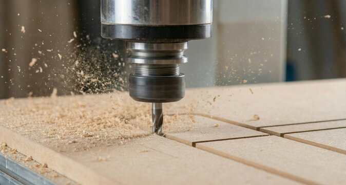 Machine working cnc. Generative AI
