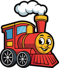 cartoon train toy icon © Kamrul